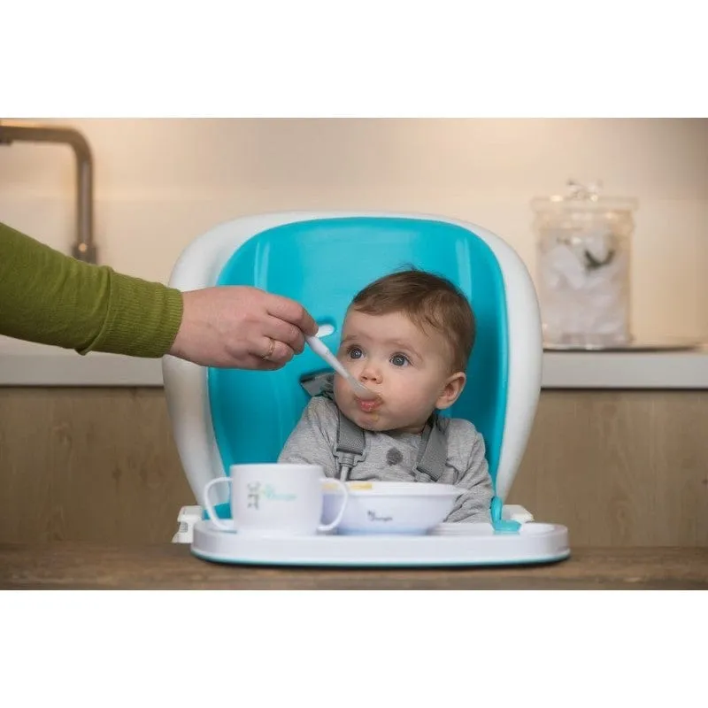 BoJungle Baby Soft Spoon Set 3 Piece Grey - White - Turquoise B571010