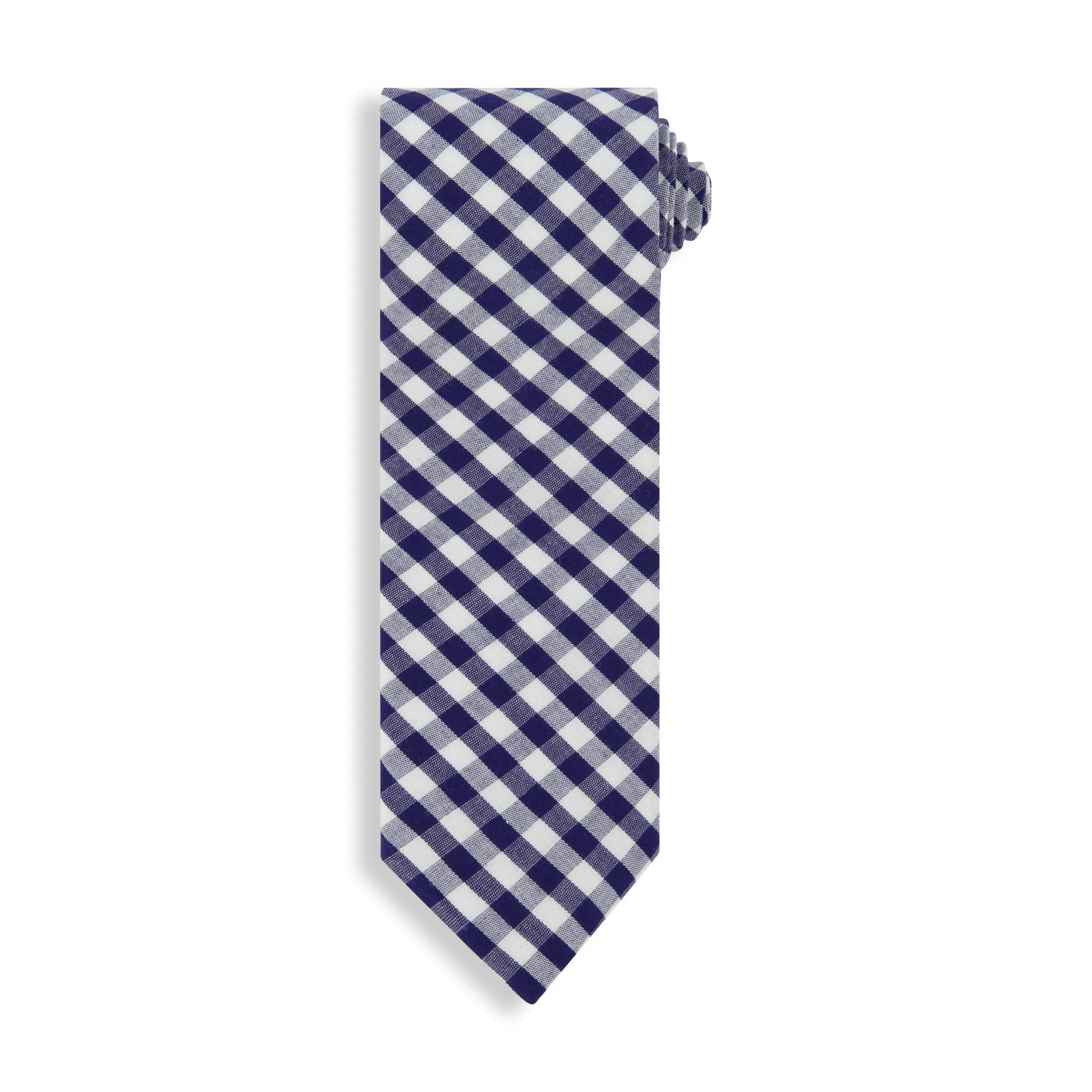 Boy's Tie -- Navy Soft Check
