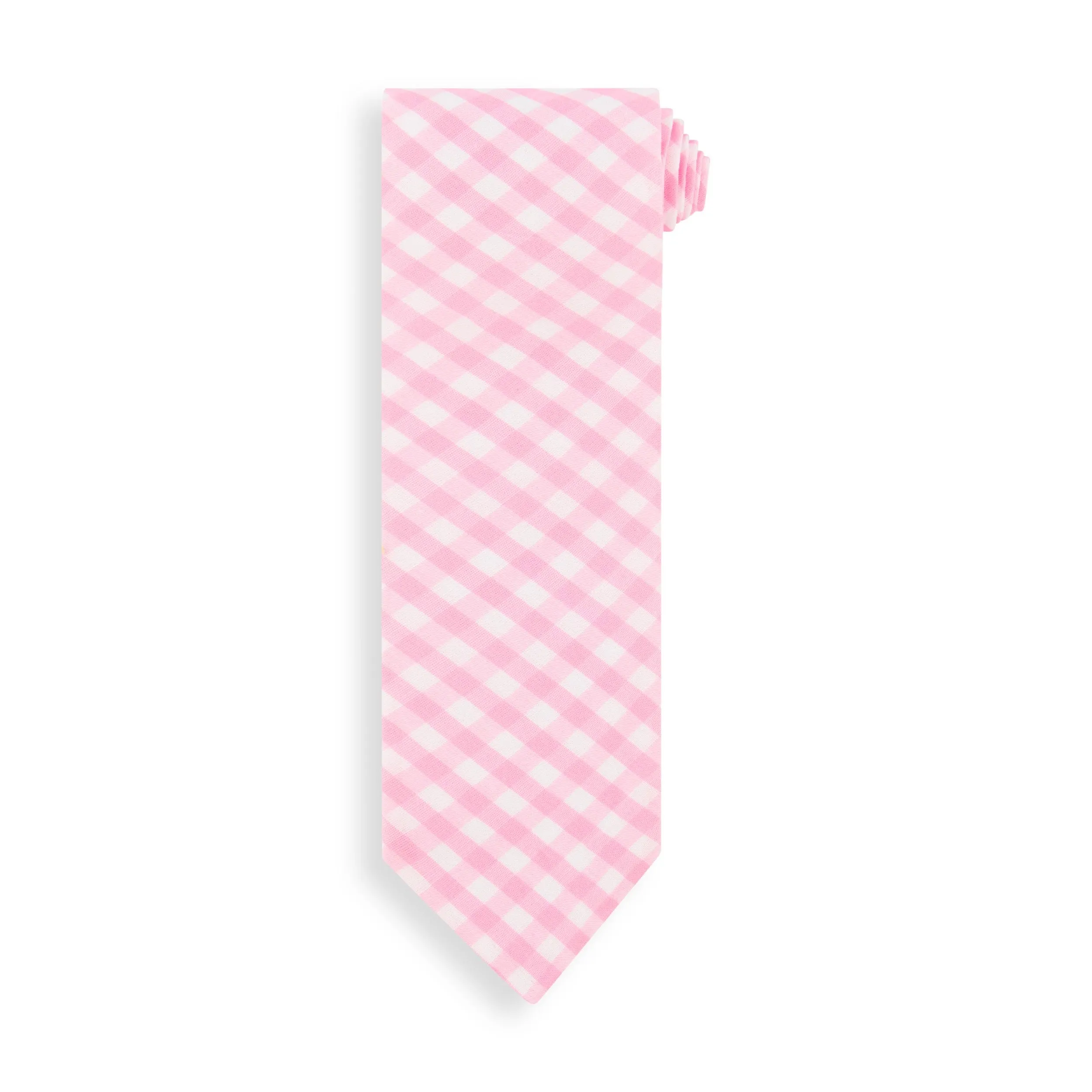Boy's Tie -- Pink Soft Check