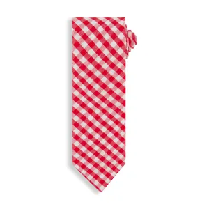 Boy's Tie -- Red Soft Check