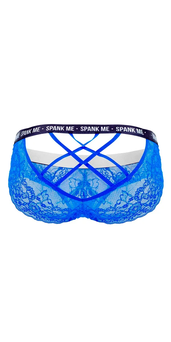 Candyman 99615x Spank Me Lace Briefs Dark Blue