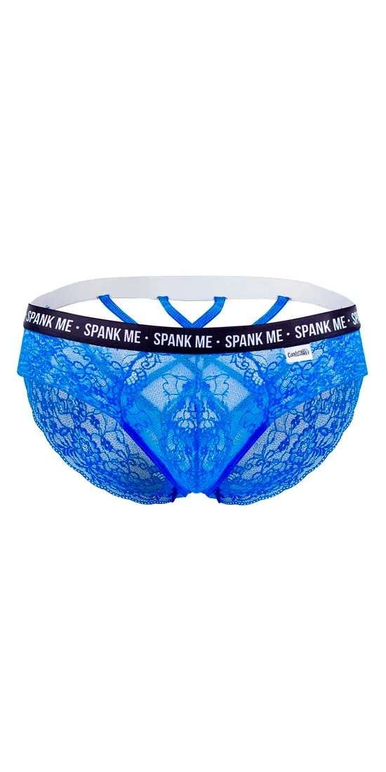 Candyman 99615x Spank Me Lace Briefs Dark Blue