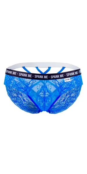 Candyman 99615x Spank Me Lace Briefs Dark Blue