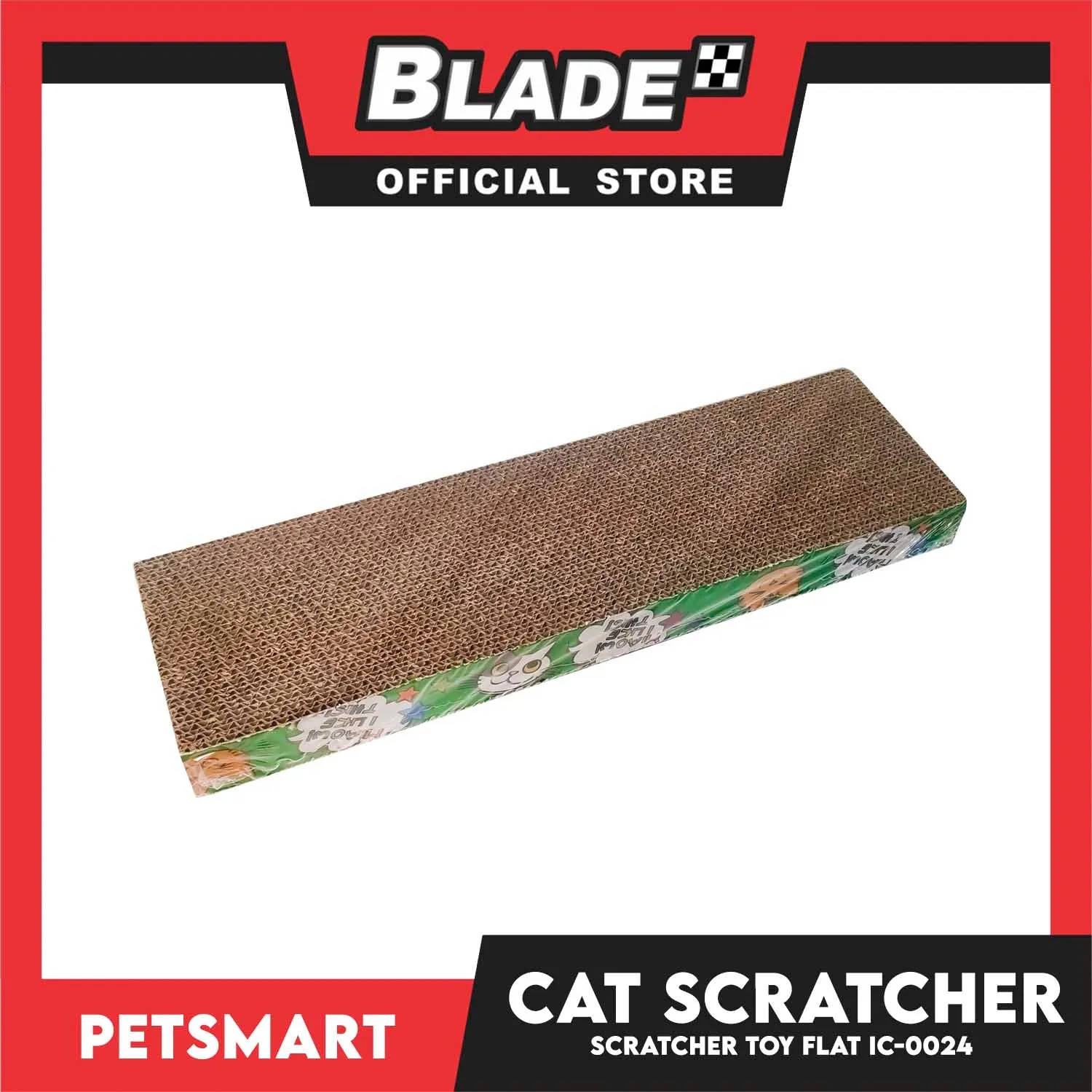 Cat Scratcher Toy  Corrugated Cardboard Flat Shape flat IC-0024