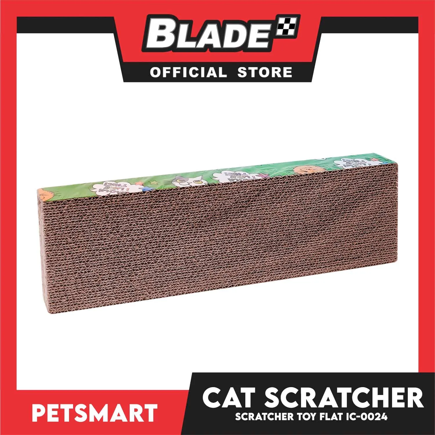 Cat Scratcher Toy  Corrugated Cardboard Flat Shape flat IC-0024