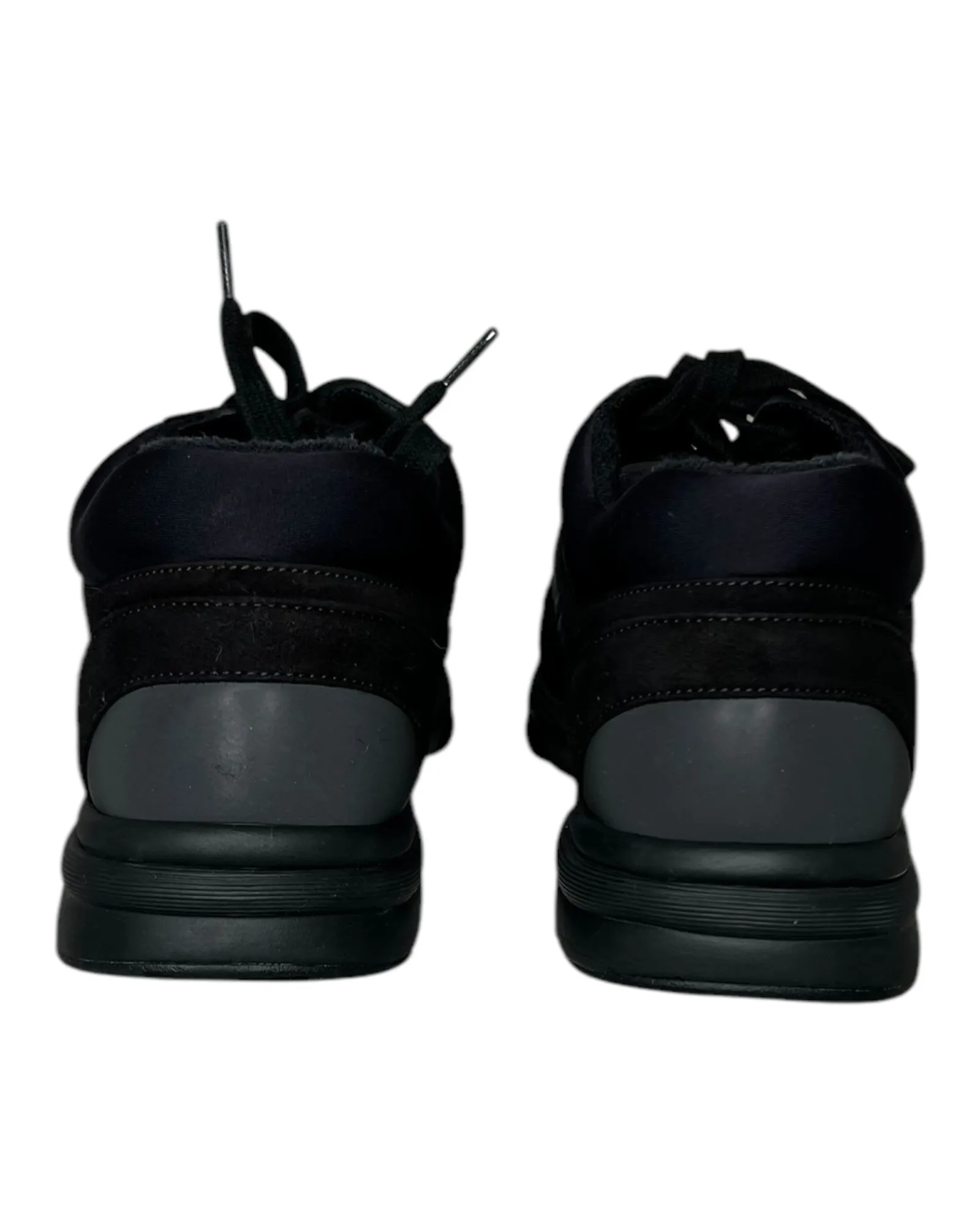 Chanel Black Lace Up Trainers