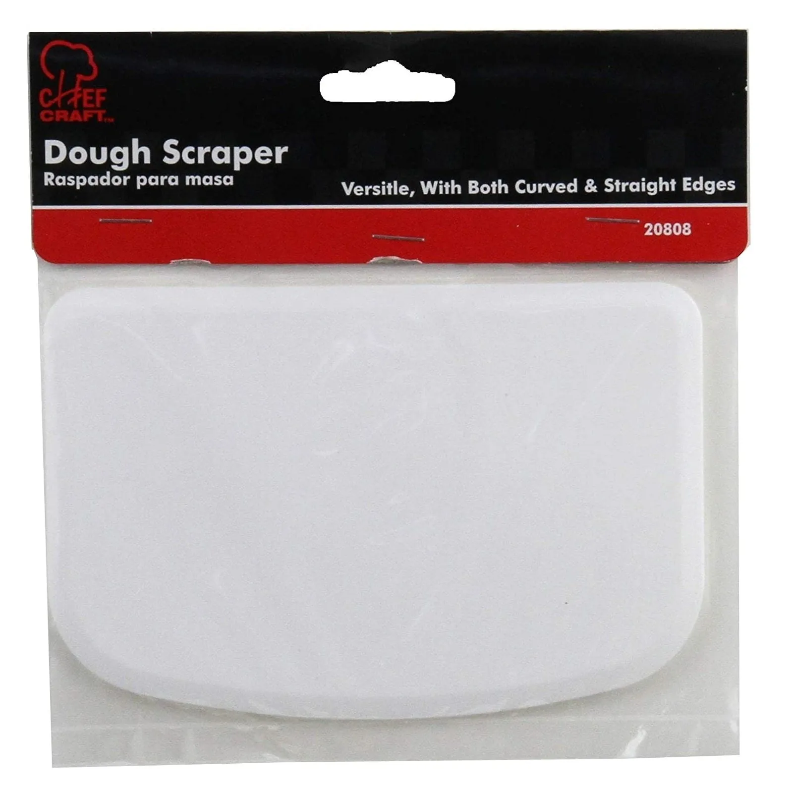 Chef Craft 5.5" Wide Flexible Bowl Scraper / Dough Cutter - Great for Home Bakers - 1 Pack