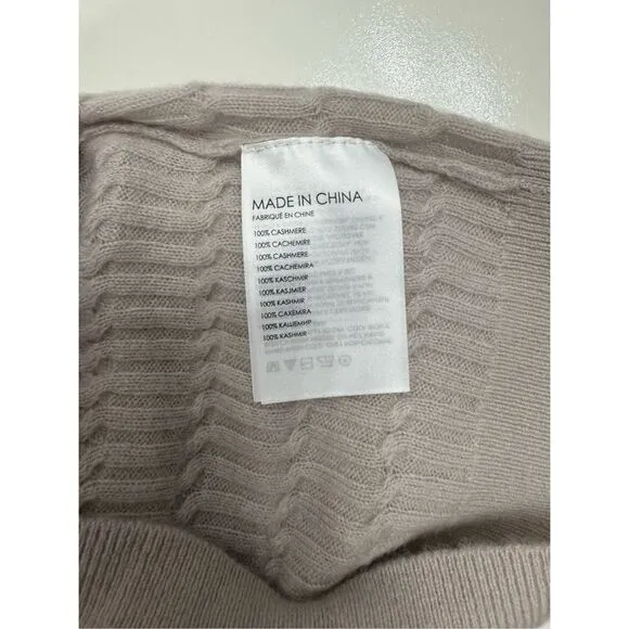 Club Monaco Womens Cream Stitch Cashmere Chandails Sweater Size XXS NWT