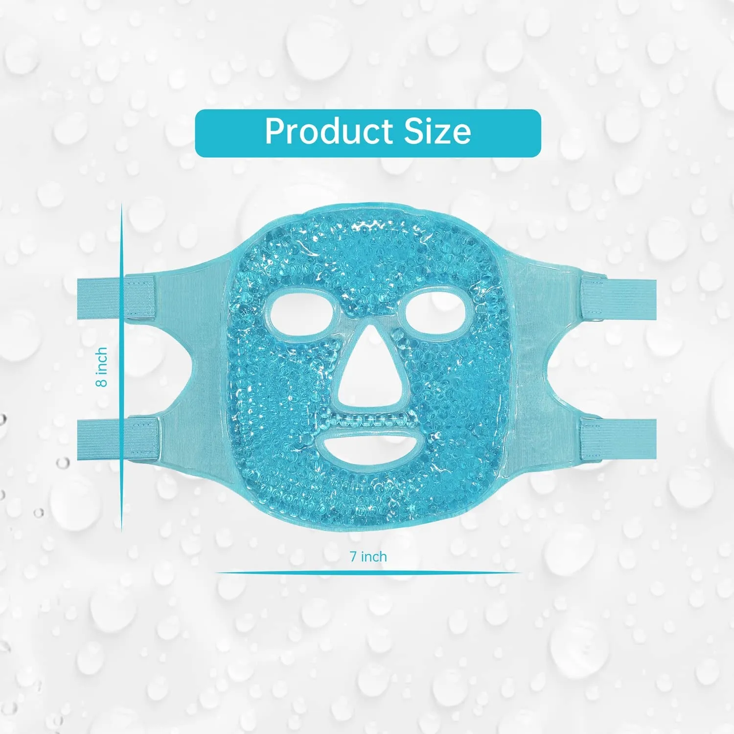 Cold Face Eye Mask Ice Pack Reduce Face Puff, Dark Circles, Gel Beads Hot Heat Cold Compress Pack, Face SPA for Woman Sleeping, Pressure, Headaches, Skin Care, Post Laser Care[Blue]