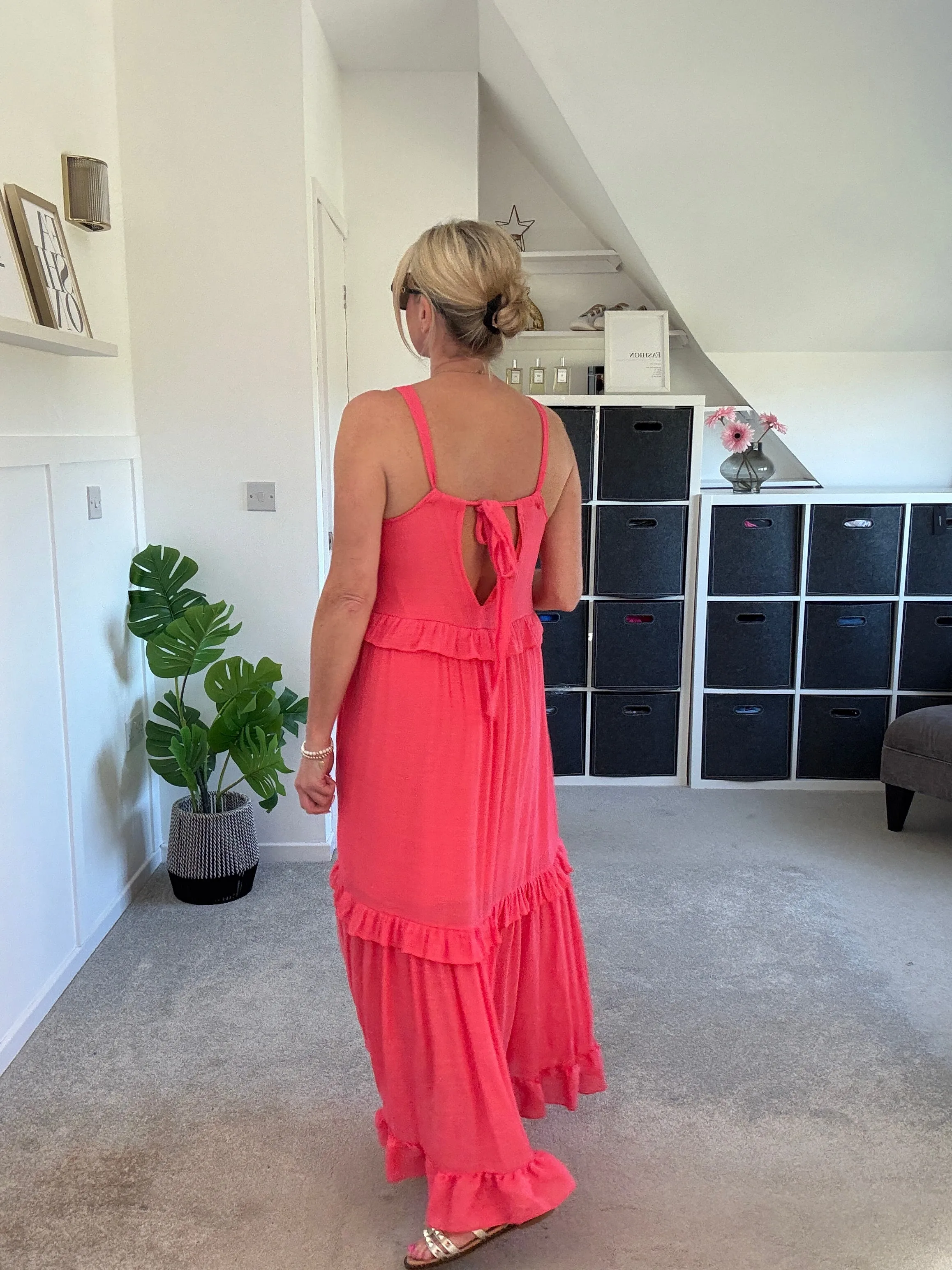 Coral Chloe Boho Maxi Dress
