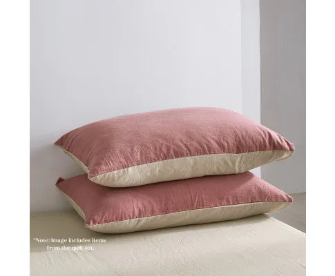 Cosy Club Sheet Set Cotton Sheets - Red Beige