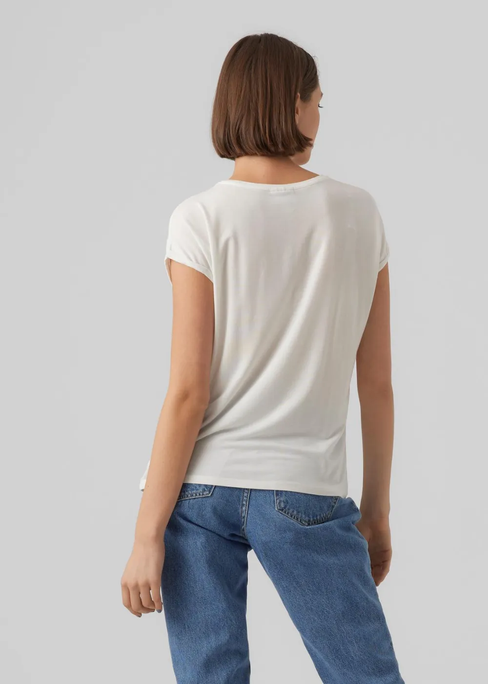 Cream Cap Sleeve T Shirt