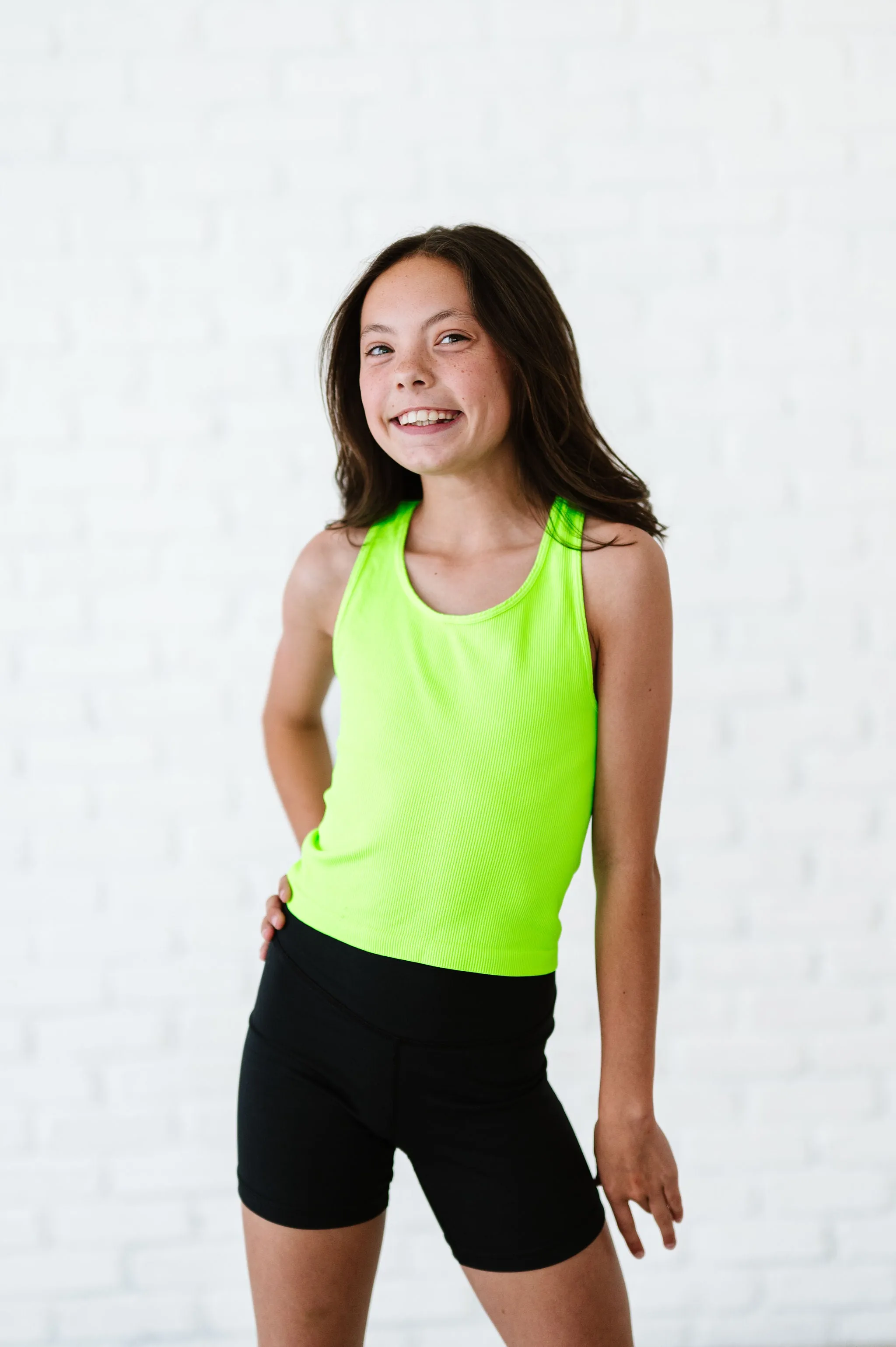 Cropped Racerback - Neon Green