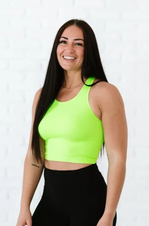 Cropped Racerback - Neon Green