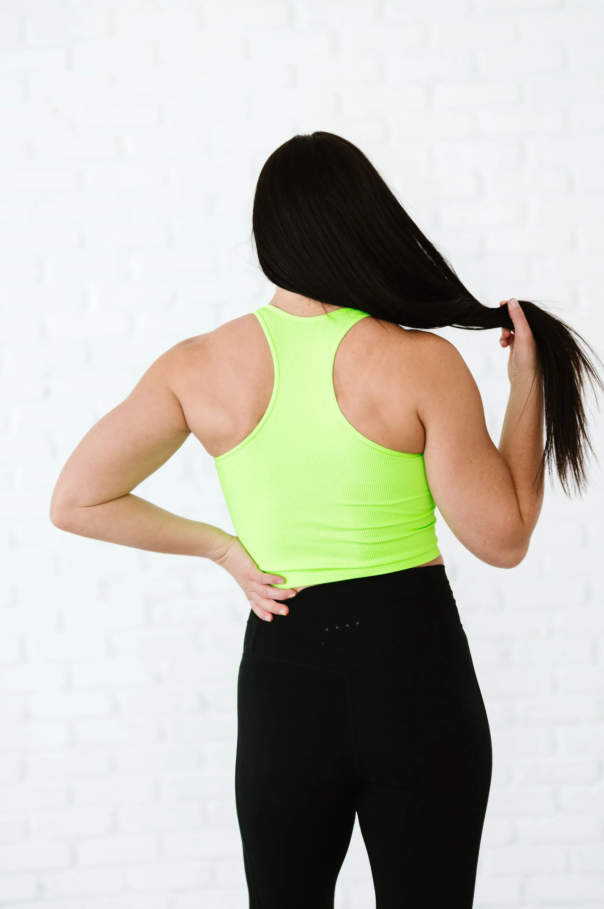 Cropped Racerback - Neon Green