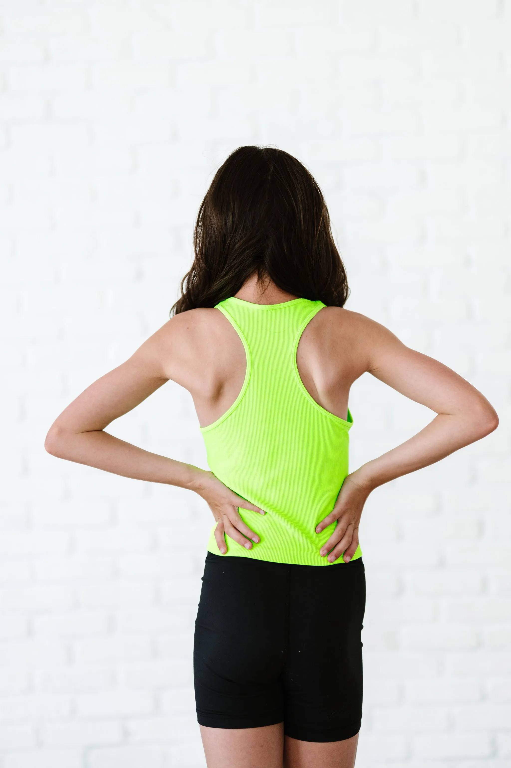 Cropped Racerback - Neon Green