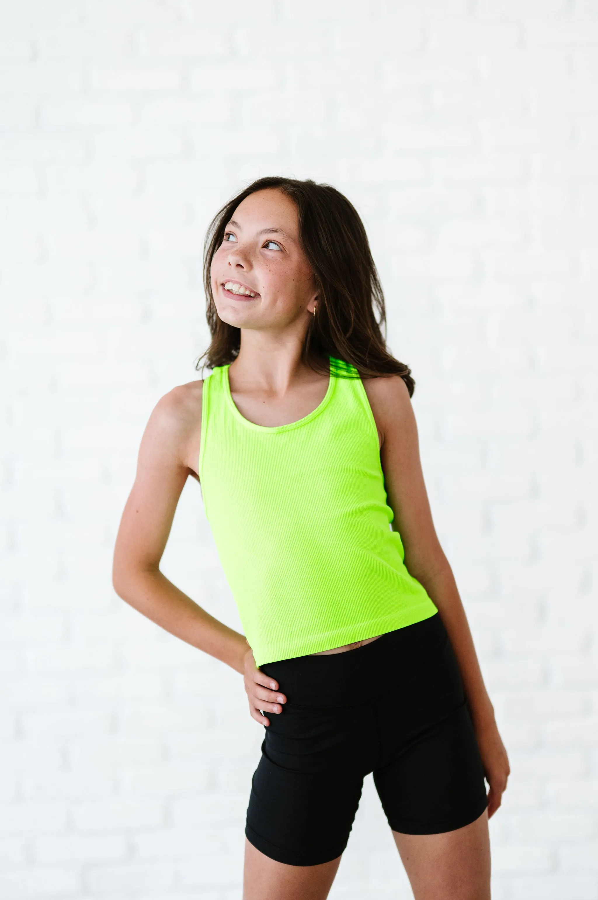 Cropped Racerback - Neon Green