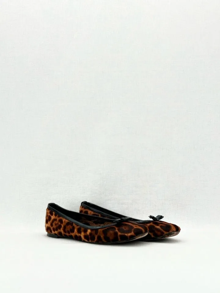 DOLCE & GABBANA Beige & Black Ballet Flats 38