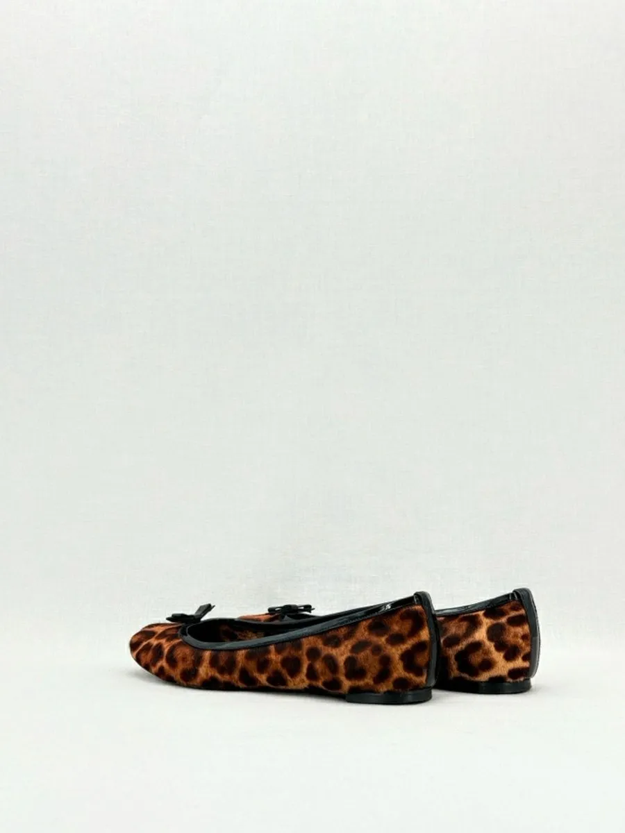 DOLCE & GABBANA Beige & Black Ballet Flats 38