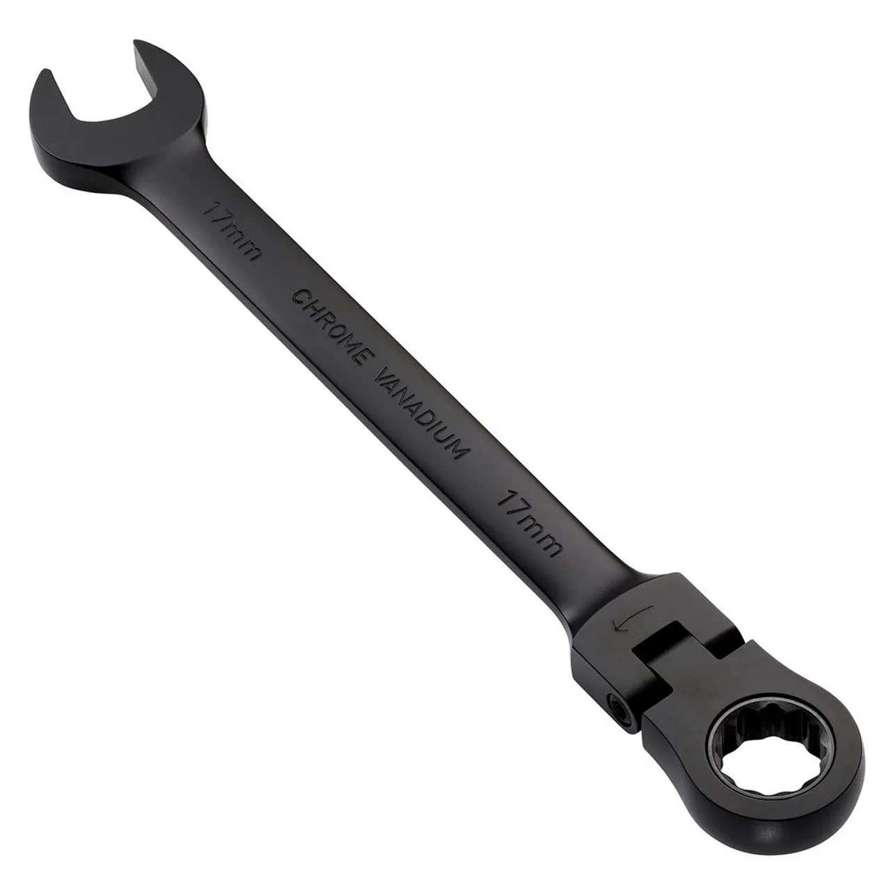 Draper Expert HI-TORQ® Metric Flexible Head Ratchet Combination Spanner 17mm Black