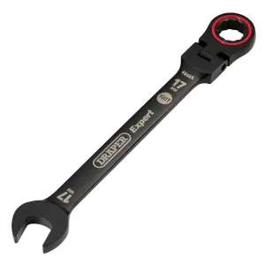 Draper Expert HI-TORQ® Metric Flexible Head Ratchet Combination Spanner 17mm Black