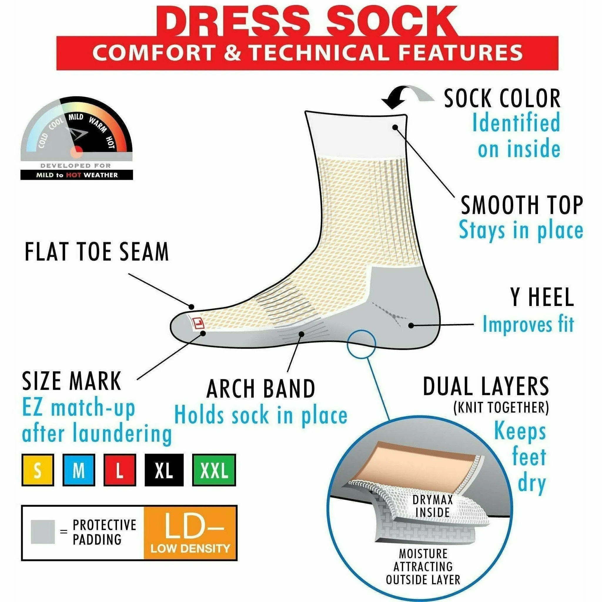 Drymax Dress Over-The-Calf Socks