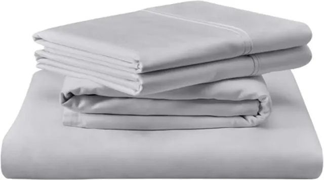Egyptian Cotton 400 Thread Count Silver Flat Sheet