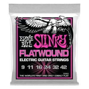 Ernie Ball Super Slinky Flatwound Electric Guitar Strings - 09 - 42 gauge