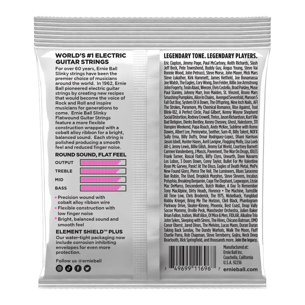 Ernie Ball Super Slinky Flatwound Electric Guitar Strings - 09 - 42 gauge