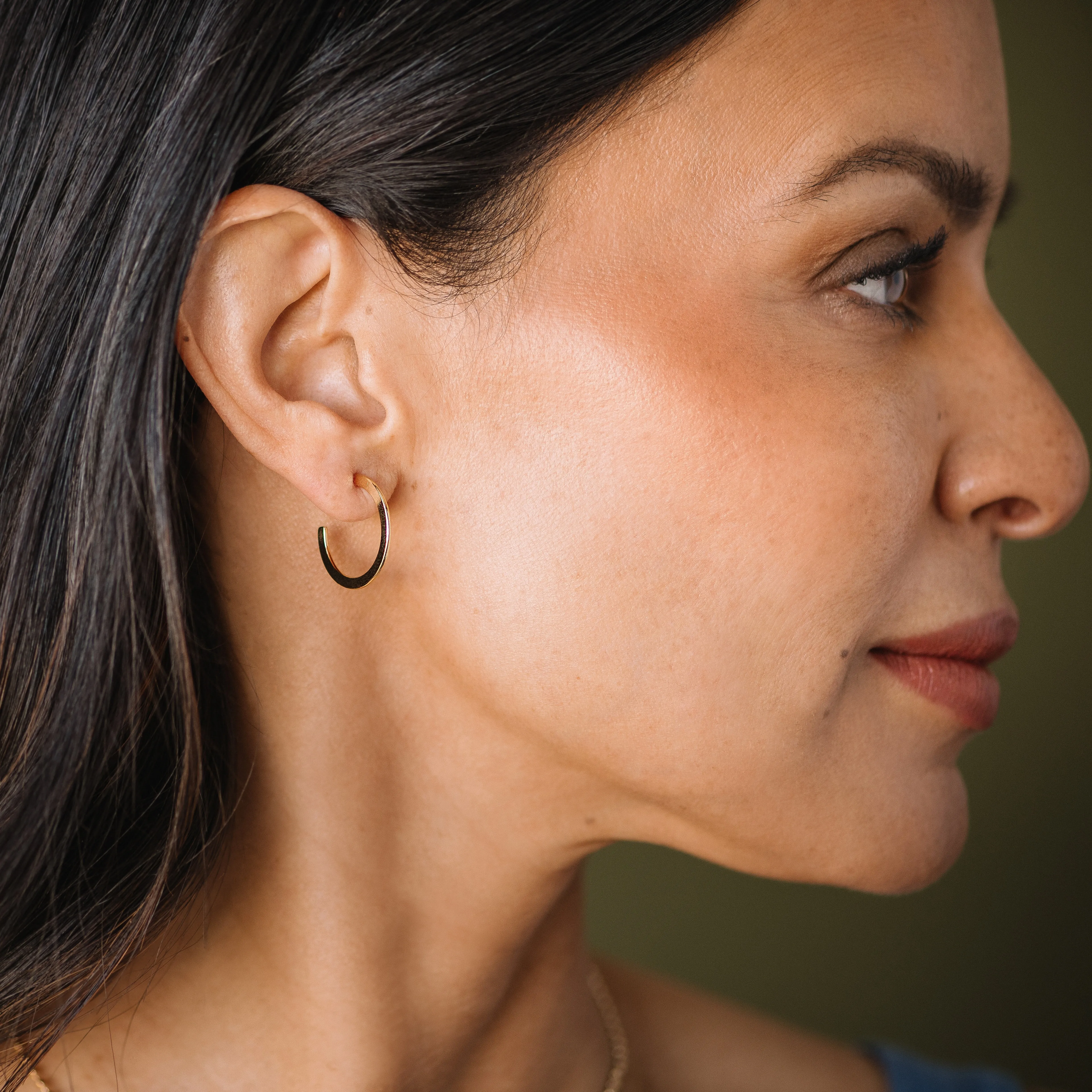 Flat Hoop Earrings