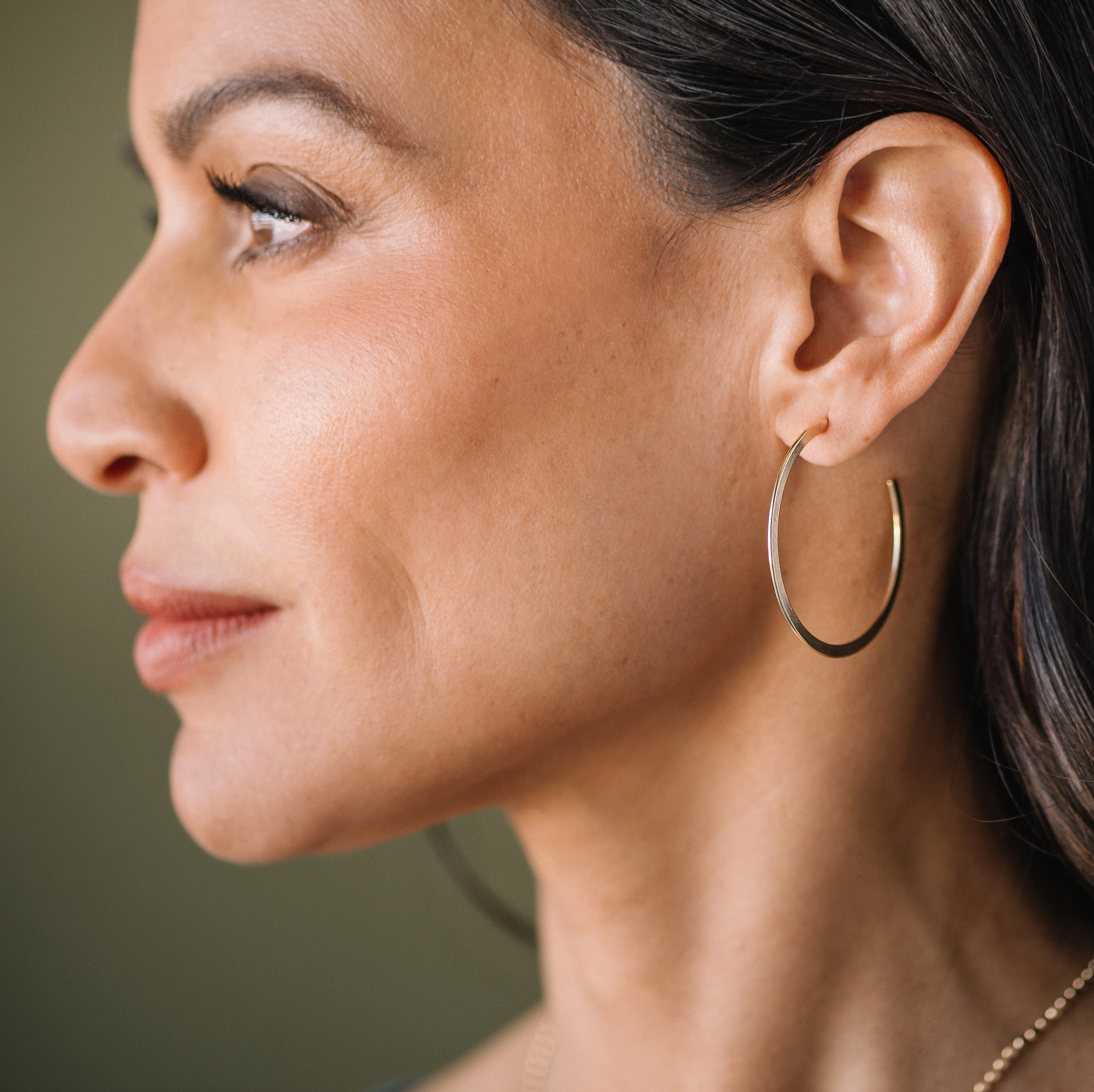 Flat Hoop Earrings