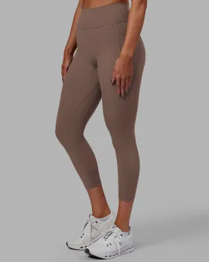 Fusion 7/8 Length Tights with Pockets - Deep Taupe