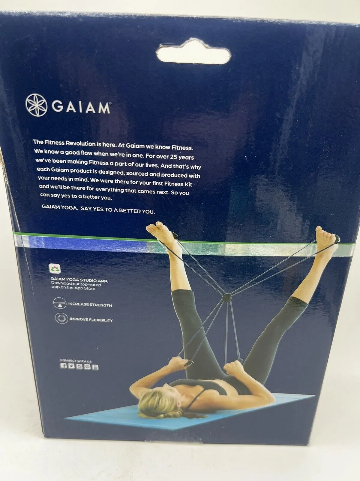 GAIAM CorePlus Reformer Trainer Dual Resistance Yoga Band Exercise Strength
