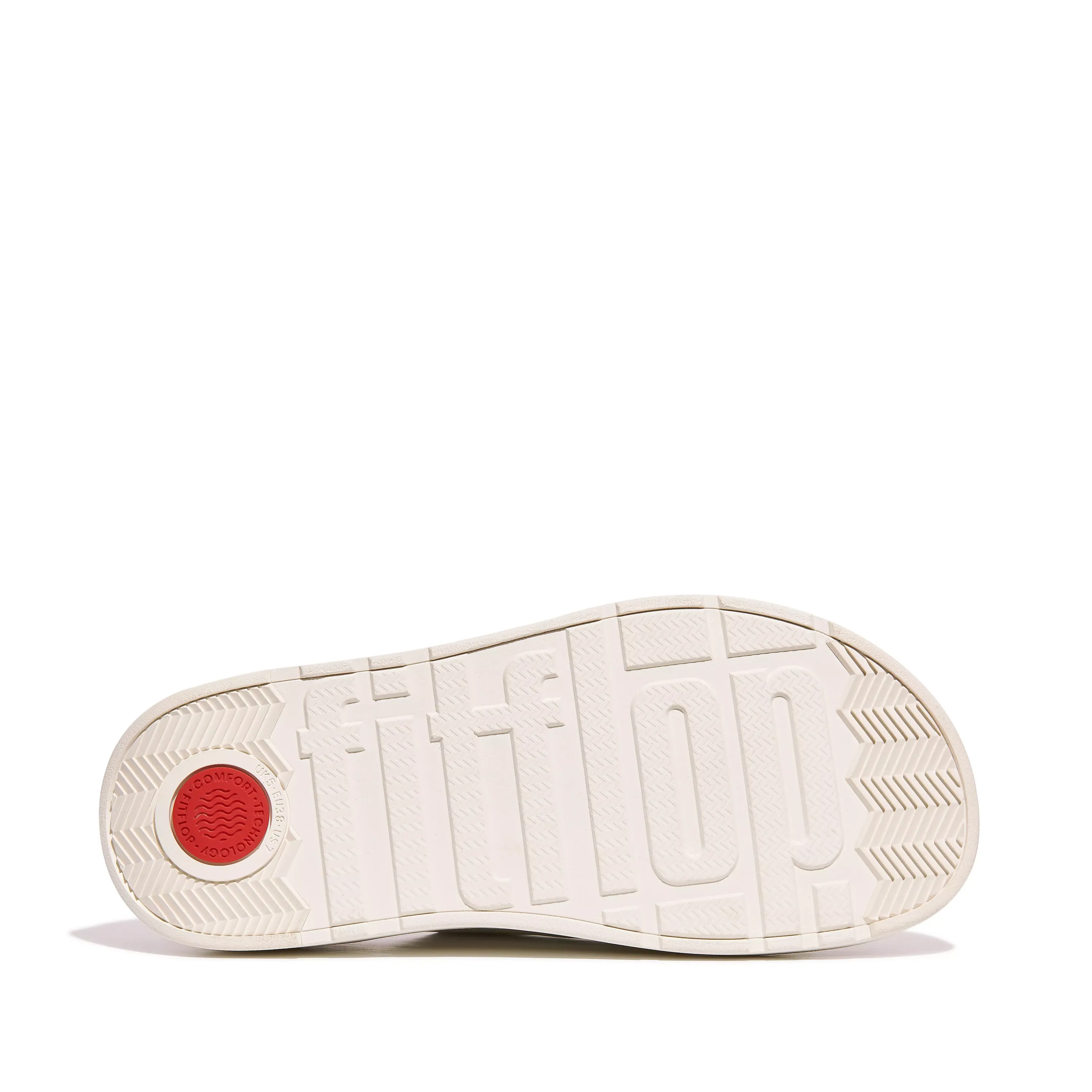 Gen-FF Buckle Two-Bar Leather Slides in White