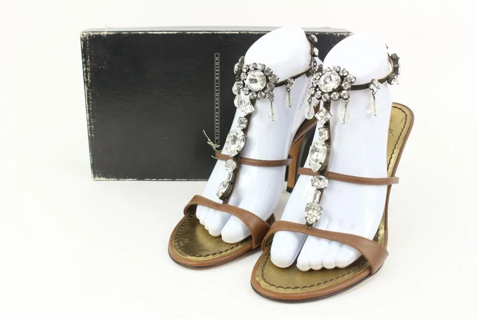 Giuseppe Zanotti Size 39.5 Birel Cocco Ella 90 Gladiator Sandal 19gz34s