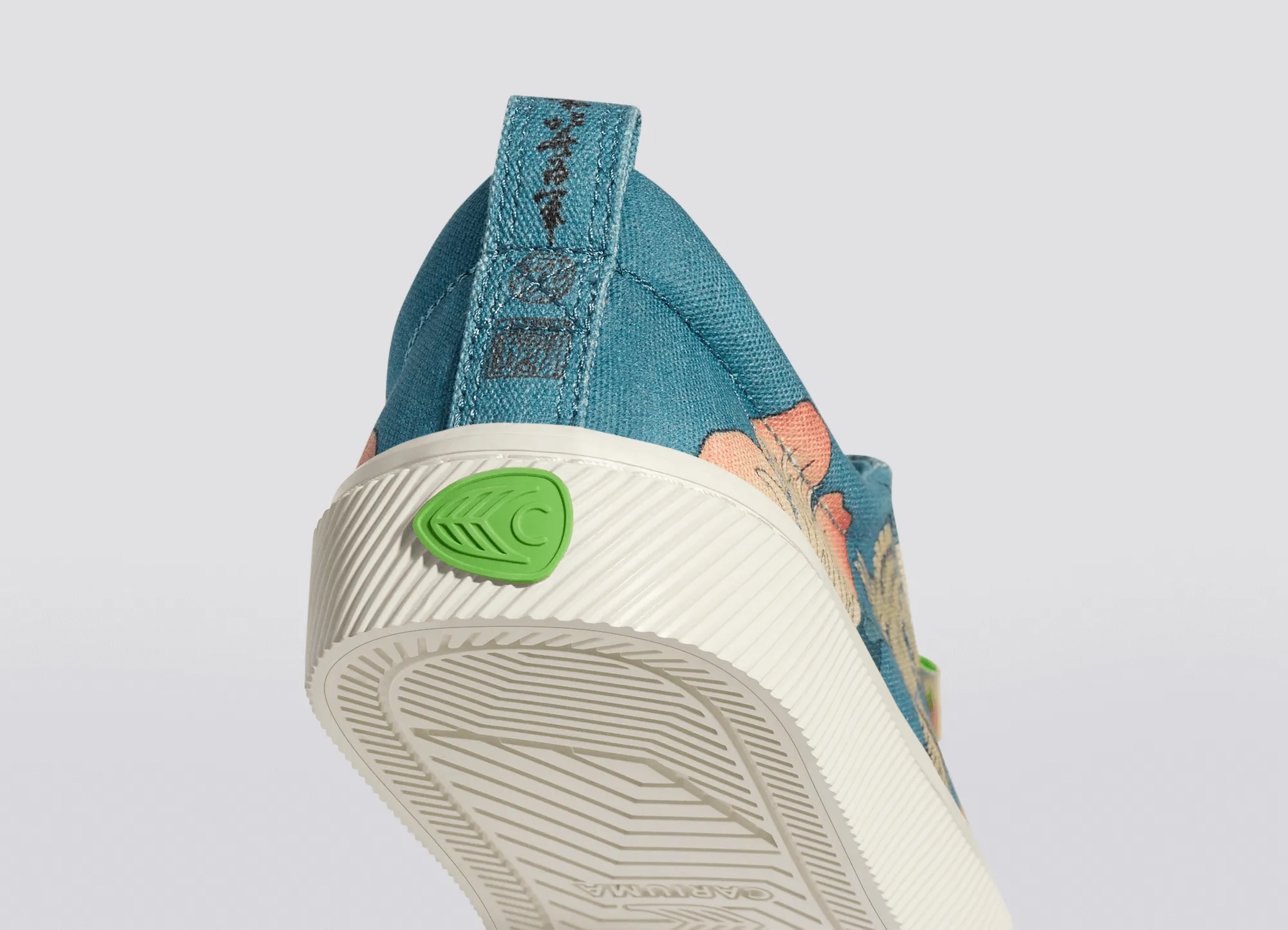 Hokusai OCA Low Peonies and Canary Print Canvas Sneaker Men