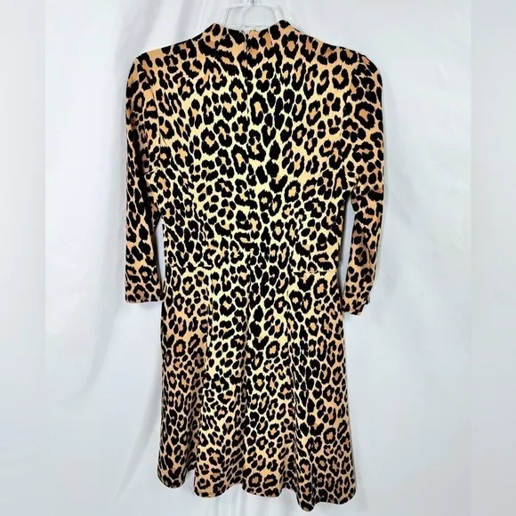 Jude Connally Kennedy Ponte Leopard Camel Dress