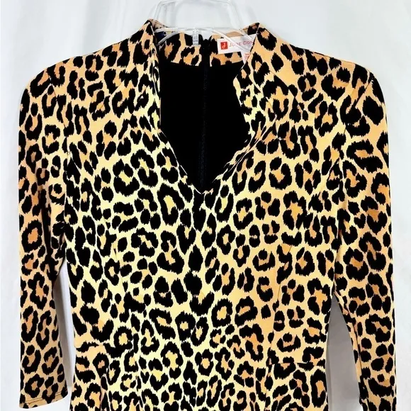 Jude Connally Kennedy Ponte Leopard Camel Dress