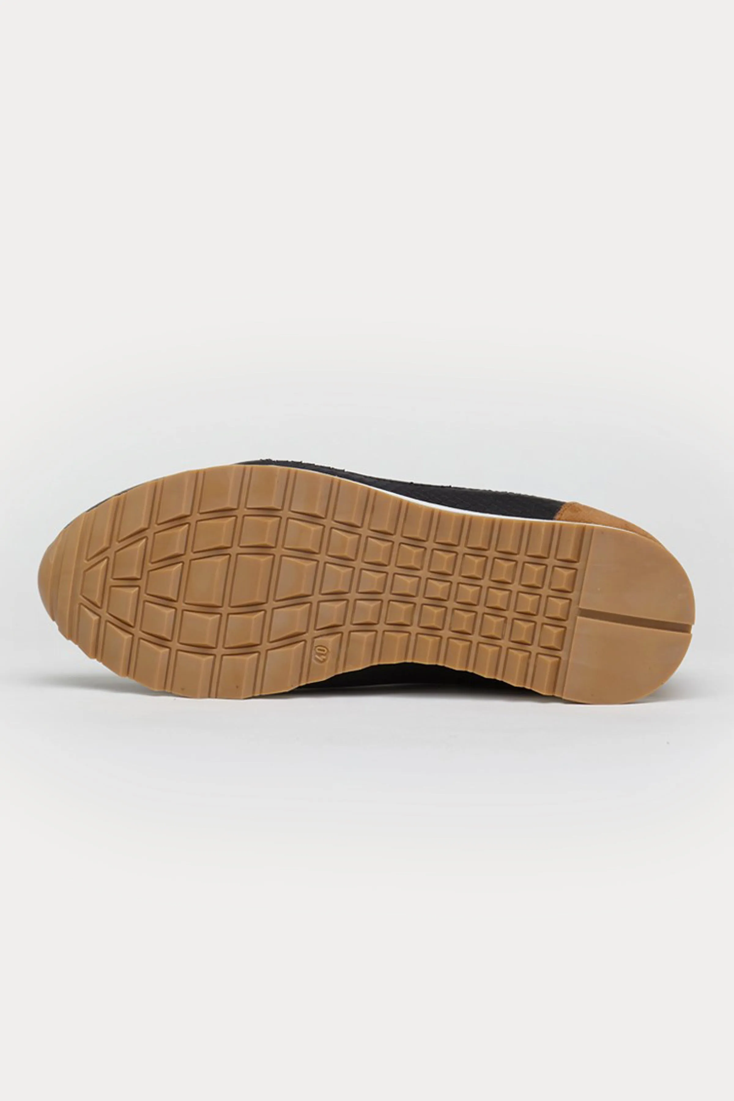 King’s Cross Leather Trainers in Black/Tan