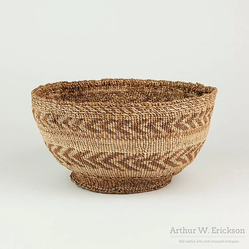Klamath Basket with Chevron Pattern