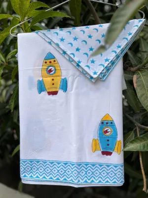 Klingaru Bedsheet - Space Rocket