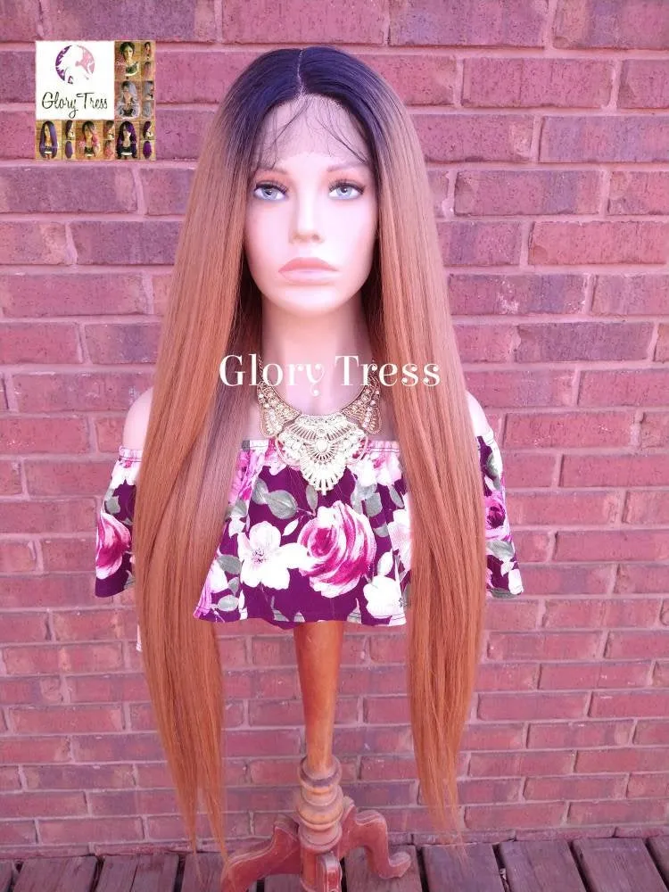 Lace Front Wig -  Ombre Auburn Wig - Glory Tress - African American Wig - Ombre Wig // POWER