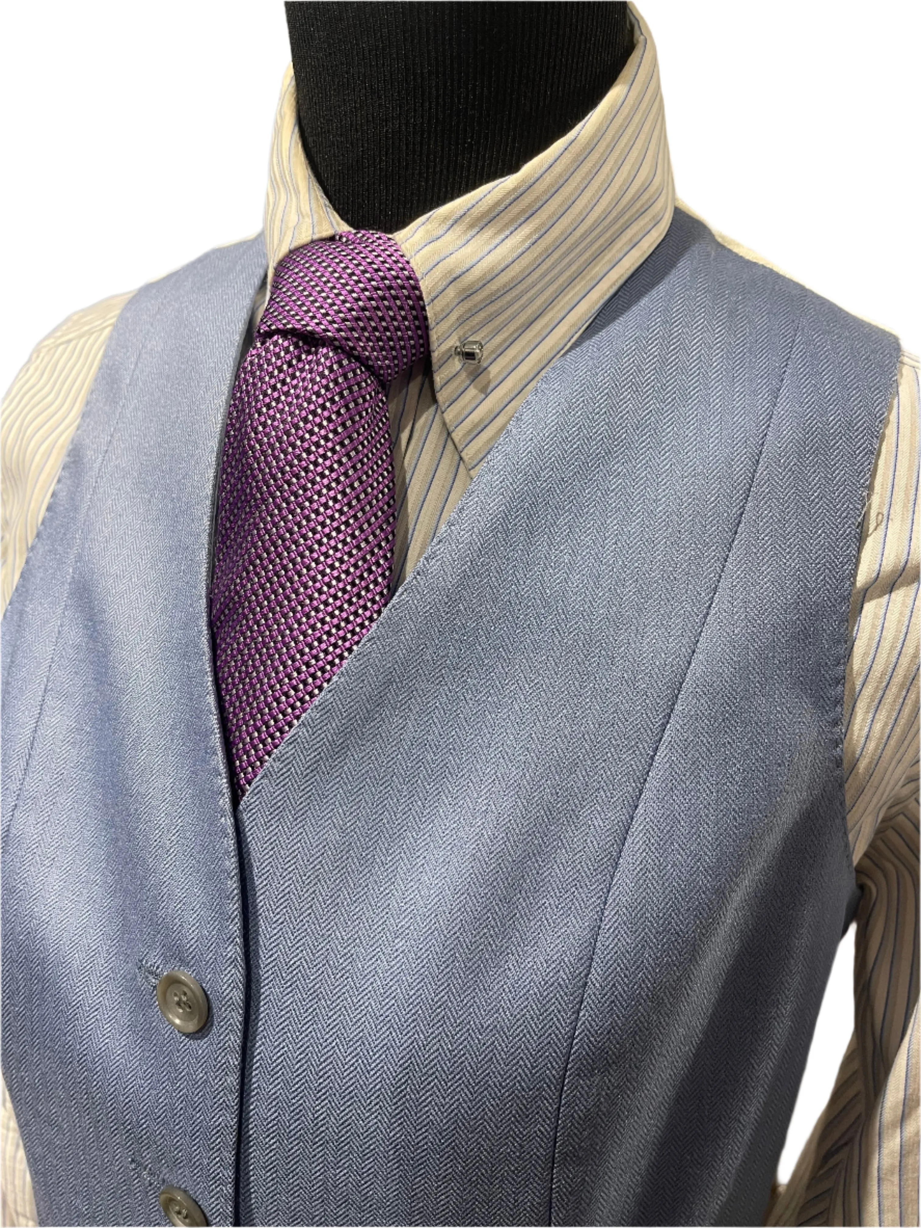 Ladies Light Blue Striped Set