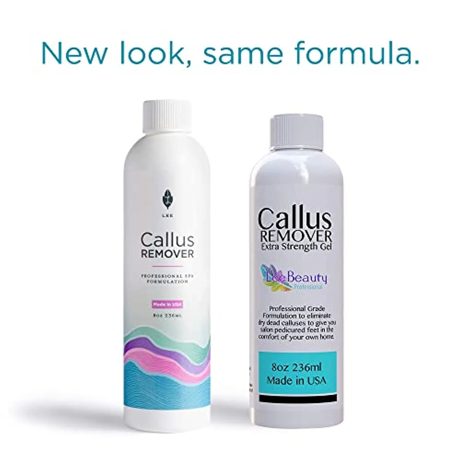 Lee Beauty Professional Callus Remover Extra Strength Gel for Feet, at Home Pedicure Results, 8 Oz