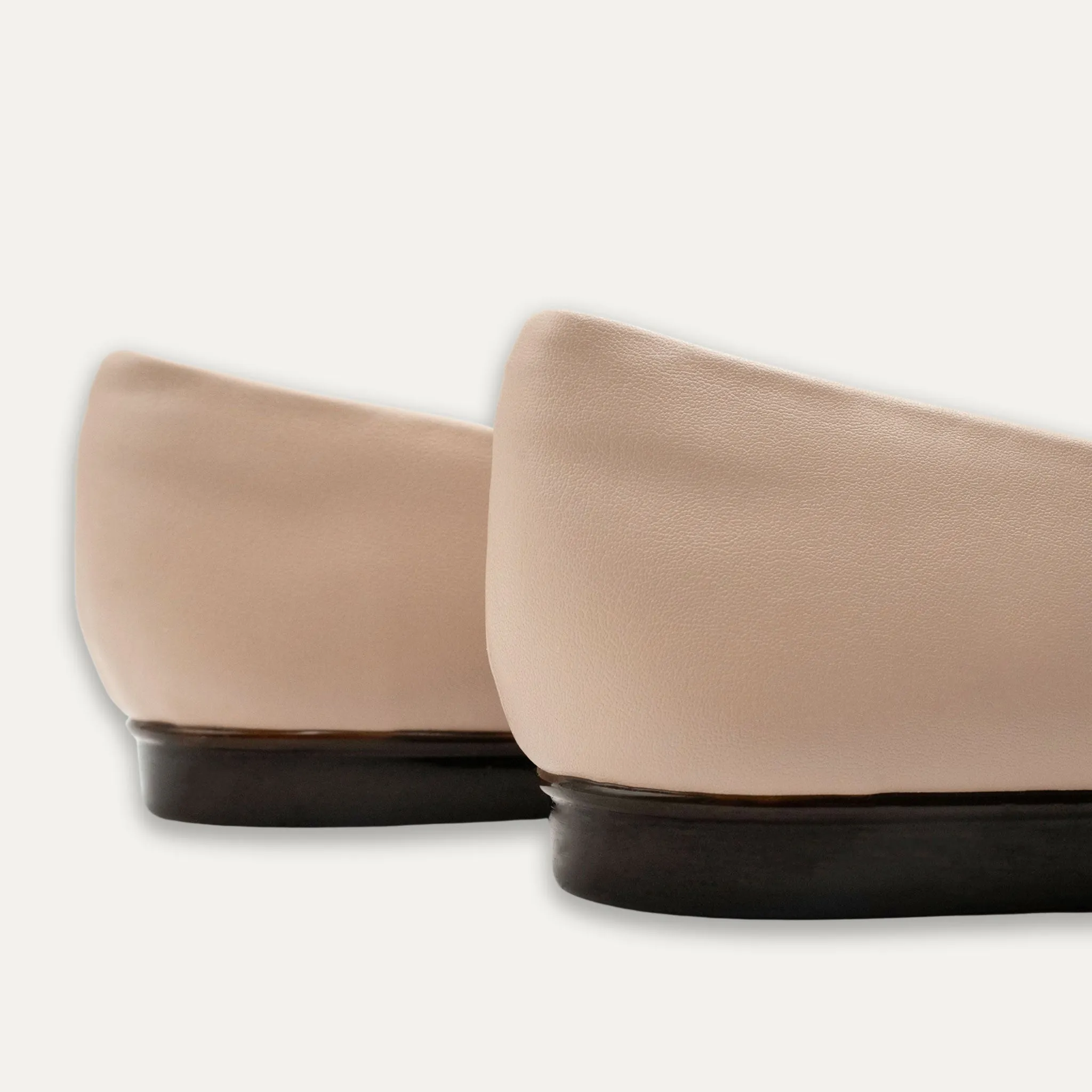 Leticia Heart Nude Pointed Toe Flats