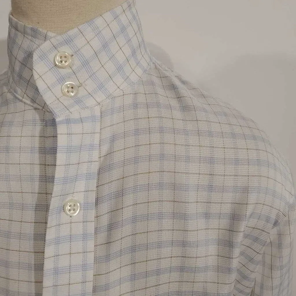 light blue and white checkered hunt shirt kids 12R