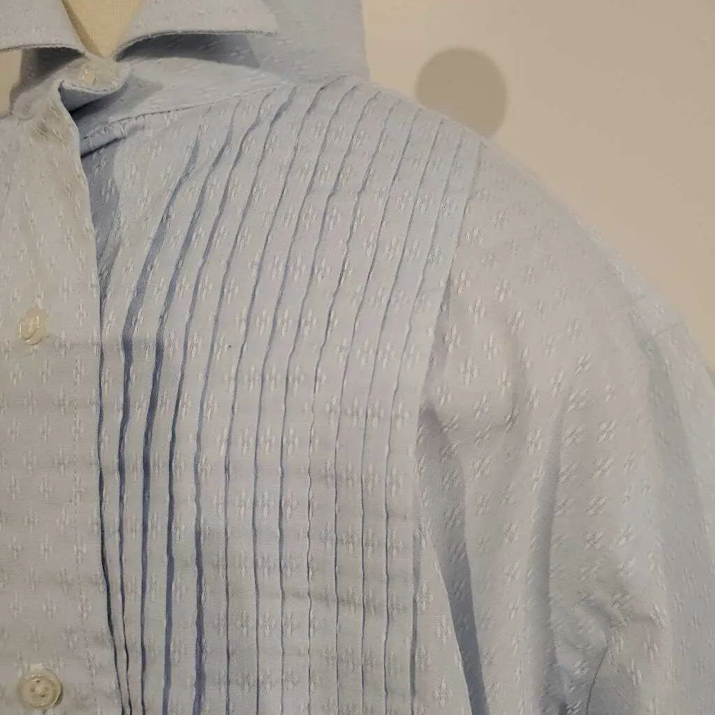 Light Blue Pleated Formal Shirt