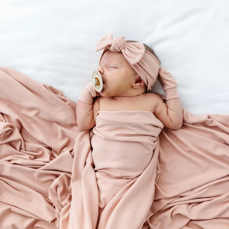 Lou Lou and Company Ribbed Swaddle Blanket - Audrey