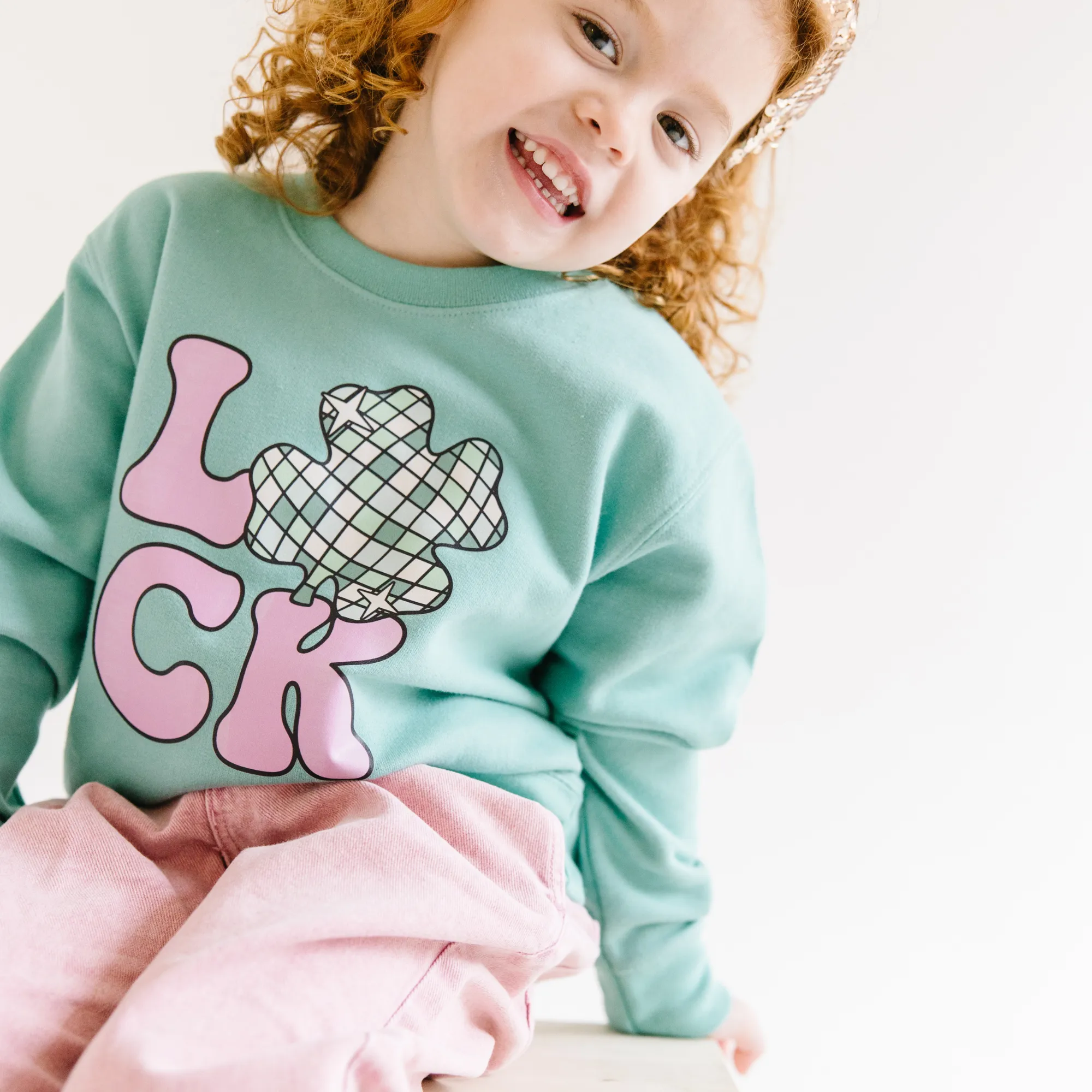 Luck St. Patrick's Day Kids Pullover Sweatshirt