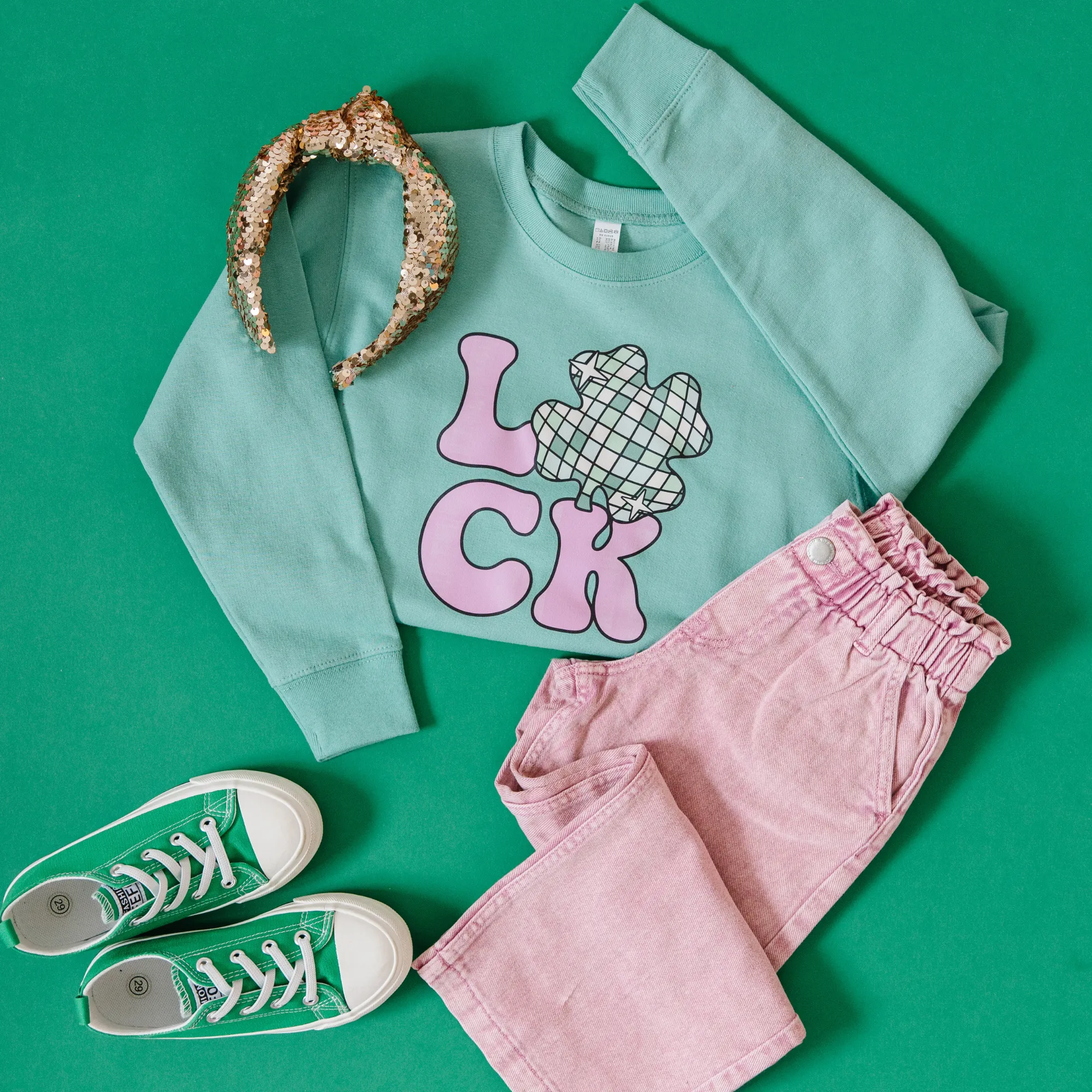 Luck St. Patrick's Day Kids Pullover Sweatshirt